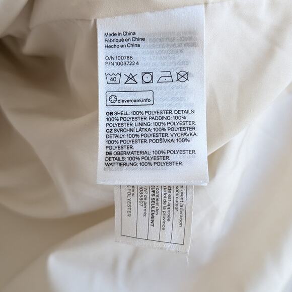 H&M HM Beige Overzised Full Zip Long Sleeve Teddy Coat Jacket, size M - Picture 10 of 10